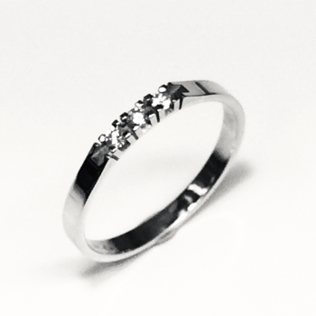 Eclat Alliance ring, model A303-3x3W totaal 0.09ct.diamant (maat 17) - 11109