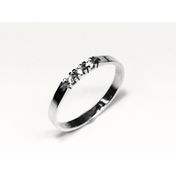 Eclat Alliance ring, model A303-3x3W totaal 0.09ct.diamant (maat 17) - 11109 Eclat Alliance ring, model A303-3x3W totaal 0.09ct.diamant (maat 17) - 11109