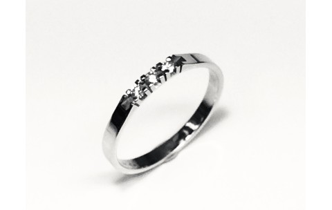 Eclat Alliance ring, model A303-3x3W totaal 0.09ct.diamant (maat 17) - 11109