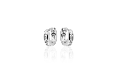 HC Oorringen, zilver met zirconia (3x12m) - 11167