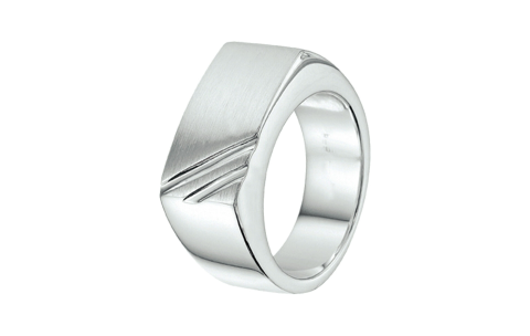 Ring, zilver 10mm.breed (maat 19,5) - 11257