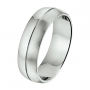 Amorio Ring, edelstaal breedte 7mm. (maat 20) - 11501