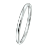 Bangle, zilver met dopsluiting halfronde buis 4mm. (diameter XS: 45x52mm.) - 11767