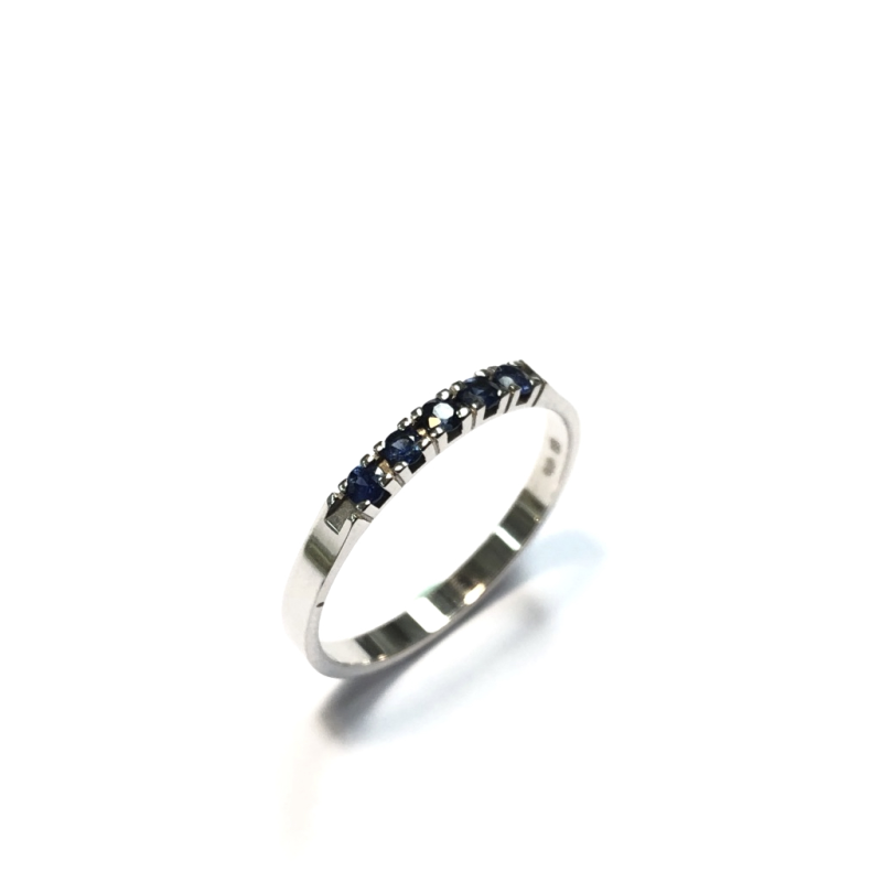 Eclat Alliance ring, model A303-5xSA met saffier(maat 17,5) - 11750 Eclat Alliance ring, model A303-5xSA met saffier(maat 17,5) - 11750