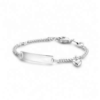 plaatbandje gourmet m/hangend hartje (lengte: 11-13cm.) - 12440