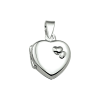 Medaillon, zilver hart - 11885