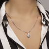 Medaillon, zilver hart - 11885