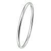 Bangle, zilver met dopsluiting ovale buis 4mm. (diameter 60mm.) - 11914