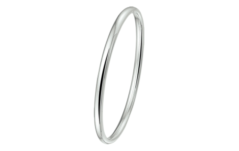 HC Bangle, zilver halfbol (4mm.) - 11914