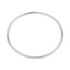 Bangle, zilver met dopsluiting ovale buis 4mm. (diameter 60mm.) - 11914