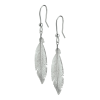 HC Oorhangers, zilver gerhodineerd veren - 12389 HC Oorhangers, zilver gerhodineerd veren - 12389