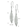 HC Oorhangers, zilver gerhodineerd veren - 12389 HC Oorhangers, zilver gerhodineerd veren - 12389
