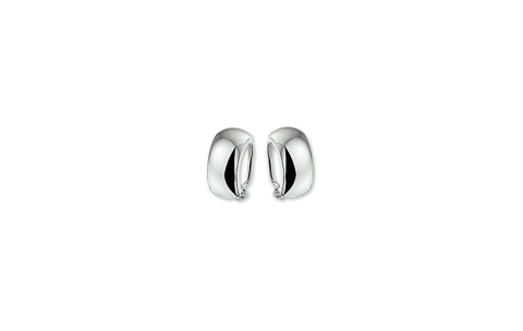 Oorclips, zilver bol 13x8mm - 13045