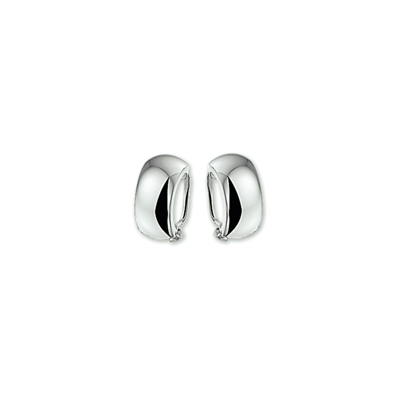 Oorclips, zilver bol 13x8mm - 13045