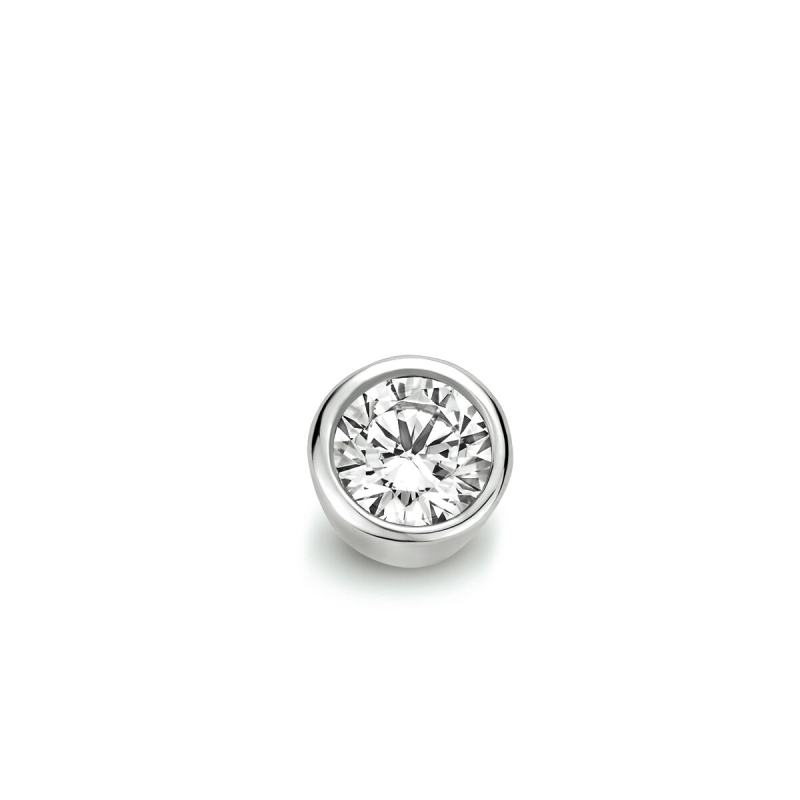 Schuifhanger, zilver met zirconia (7mm.) - 12451