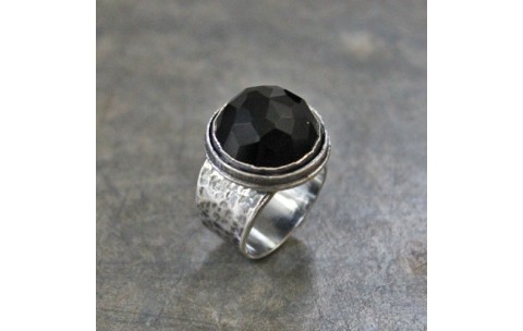 Jeh Jewels Ring, zilver met onyx model 16373 (mt.56) - 12477