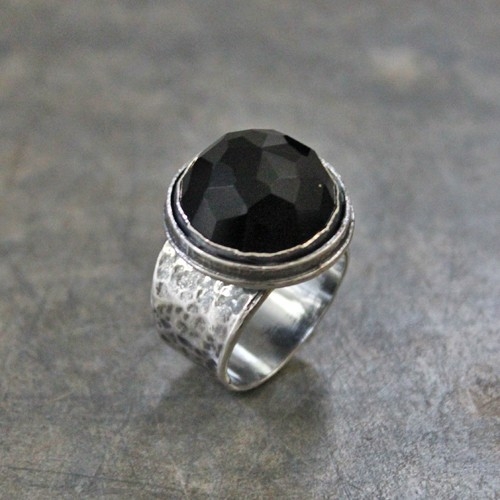 Jeh Jewels Ring, zilver met onyx model 16373 (mt.56) - 12477 Jeh Jewels Ring, zilver met onyx model 16373 (mt.56) - 12477