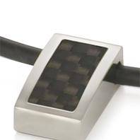Boccia Hanger, titanium/carbon model 0731-02 (excl.collier) 11x18mm. - 12528