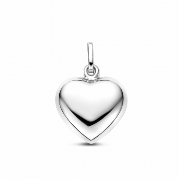 Hanger, zilver hart 16mm. - 12531