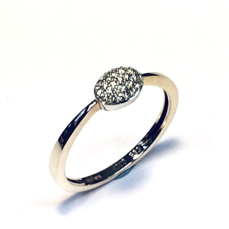 Eclat Ring, model R2014/24 bicolour lgoud Totaal: 0,11ct.diamant (maat 17,75) - 12575 Eclat Ring, model R2014/24 bicolour lgoud Totaal: 0,11ct.diamant (maat 17,75) - 12575