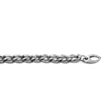 Armband, zilver gerhodineerd schakelbreedte 9,5mm. (lengte: 18cm.) - 12639 Armband, zilver gerhodineerd schakelbreedte 9,5mm. (lengte: 18cm.) - 12639