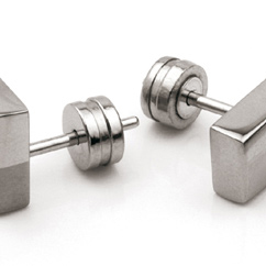 Boccia Oorknoppen, titanium model 0509-02 - 12691