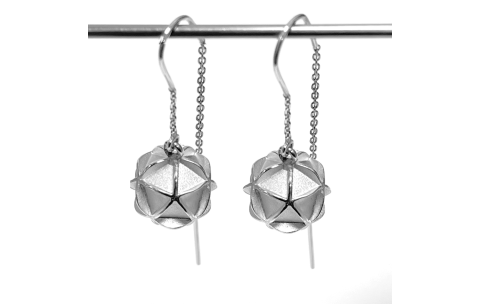 Oorhangers, 925zilver doortreksysteem (lengte 6,5cm.) - 12720