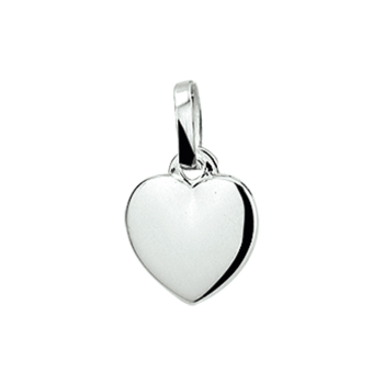 Hanger, zilver massief plat hartje (8x8,5mm.) - 13237