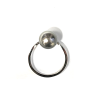 Ring, 18krt.witgoud met tahiti-parel 9mm. en diamant 0,01ct.(maat 16) - 13301