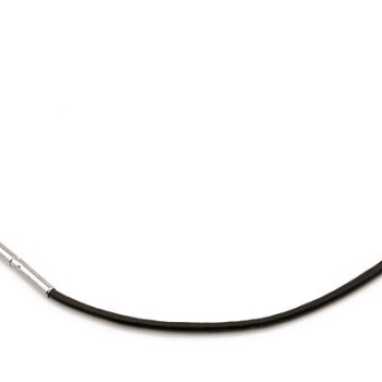 Boccia Collier, titanium/leer model 0805-02 (leder koord 50cm.) - 13347