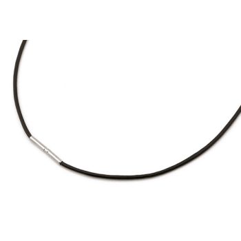 Boccia Collier, titanium/leer model 0805-02 (leder koord 50cm.) - 13347