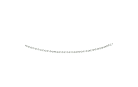 HC, Collier14krt. witgoud ankerschakel (lengte: 45cm.) - 13371