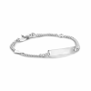 Graveerarmband, zilver met hartje (verstelbaar: 9-11cm.) - 13455