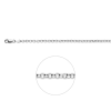 Armband, zilver jasseron 3,6mm. (lengte: 15cm.) - 13494