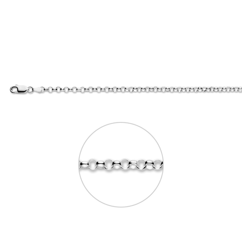 Armband, zilver jasseron 3,6mm. (lengte: 15cm.) - 13494