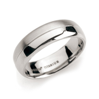Boccia Ring, titanium model 0109-01 breedte: 7mm. (maat 62) - 14251