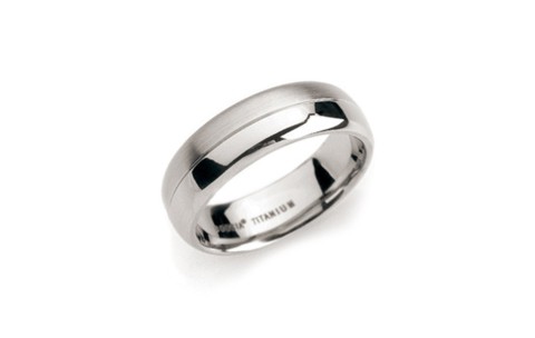 Boccia Ring, titanium model 0109-01 breedte: 7mm. (maat 62) - 14251