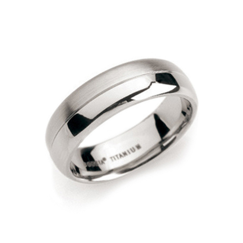 Boccia Ring, titanium model 0109-01 breedte: 7mm. (maat 62) - 14251