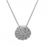 Hanger, 14krt.witgoud met zirkonia excl.collier (diameter: 6,8mm.) - 13566