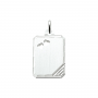 Hanger, graveerplaatje zilver m/hartjes (18x14mm.) - 13623