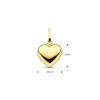 Hanger, 14krt.goud hart  (10,5mm.) - 13660