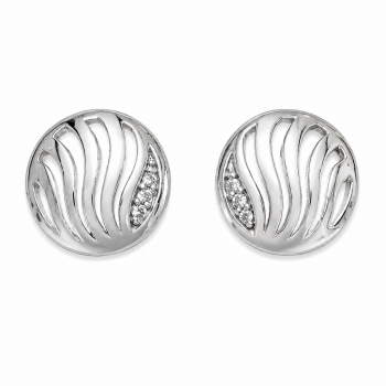 oorknoppen rond 11mm. ajour lijnmotief m/rijtje diam. - 13816 oorknoppen rond 11mm. ajour lijnmotief m/rijtje diam. - 13816