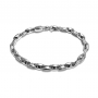 Armband, zilver gerhodineeerd (lengte: 19cm.) - 13735