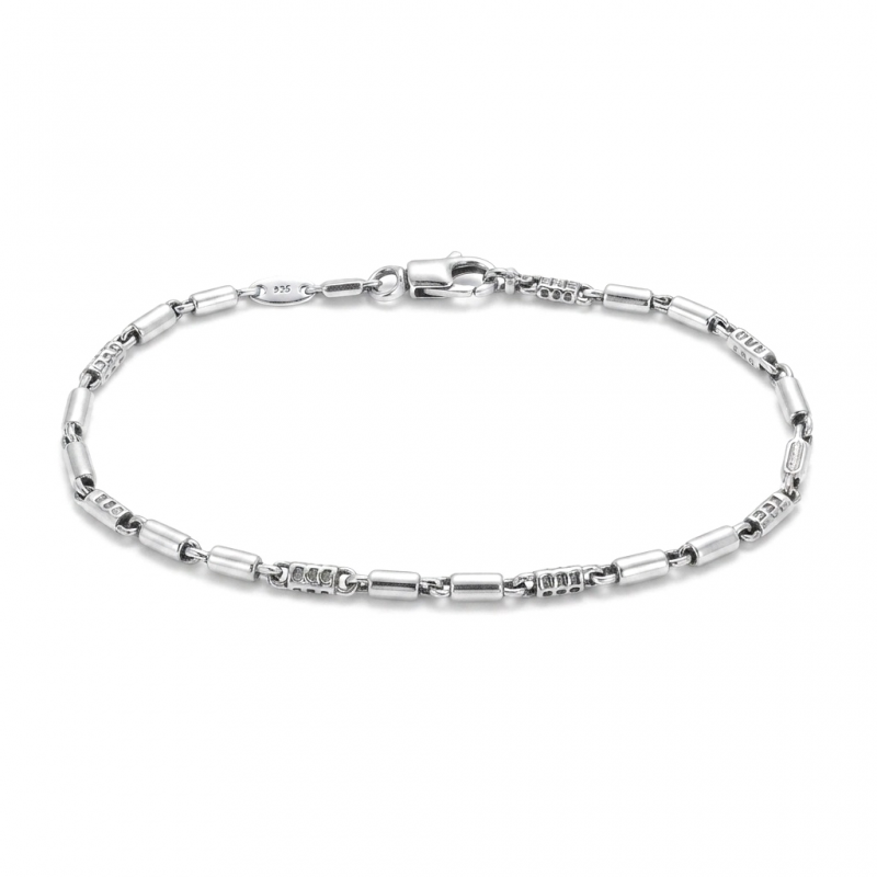 Armband, zilver gerhodineerd (lengte: 19cm.) - 13737 Armband, zilver gerhodineerd (lengte: 19cm.) - 13737