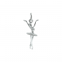 Hanger, zilver ballerina - 14163