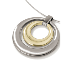 Boccia Hanger, titanium/verguld model 0724-02 (excl.collier) - 14088