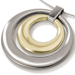 Boccia Hanger, titanium/verguld model 0724-02 (excl.collier) - 14088