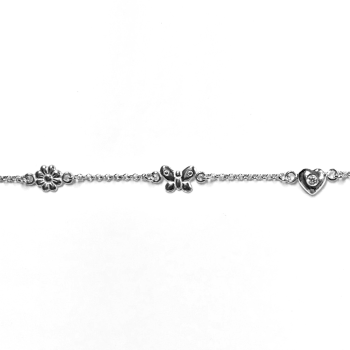 Kinderarmband, zilver (verstelbaar: 13-15cm.) - 14452 Kinderarmband, zilver (verstelbaar: 13-15cm.) - 14452
