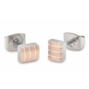 Boccia Oorknoppen, titanium/rosé verguld model 05001-03 - 14641