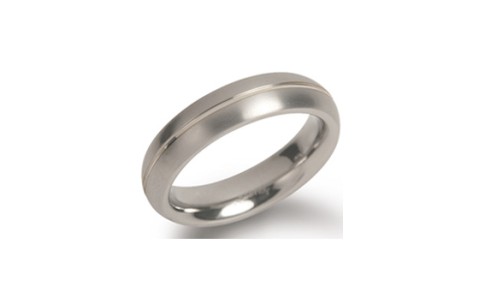 Boccia Ring, titanium model 0130-01 breedte: 5mm. (maat 54) - 14741